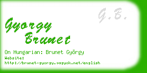 gyorgy brunet business card